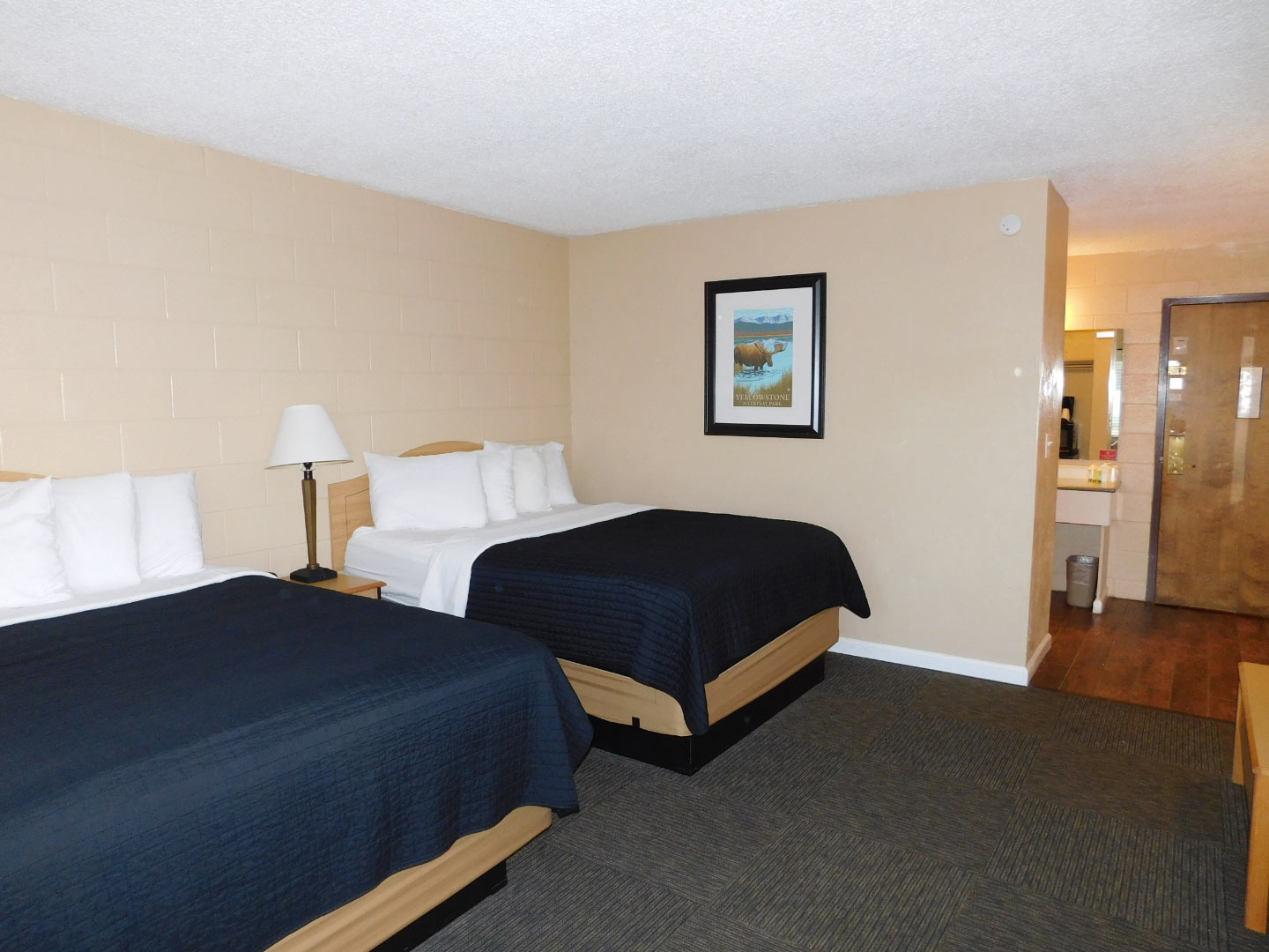 interior photo of hotel room at Motel West in Idaho Falls.